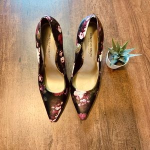 Purple Floral Heels